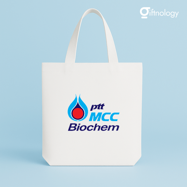 กระเป๋าผ้าดิบสกรีนโลโก้ Giftnology