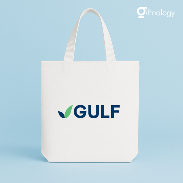 กระเป๋าผ้าดิบสกรีนโลโก้ Giftnology