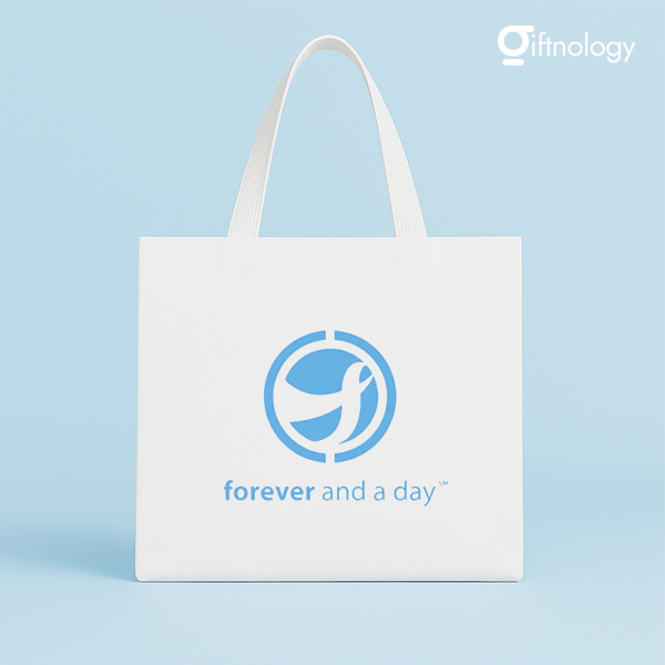 กระเป๋าผ้าดิบสกรีนโลโก้ Giftnology