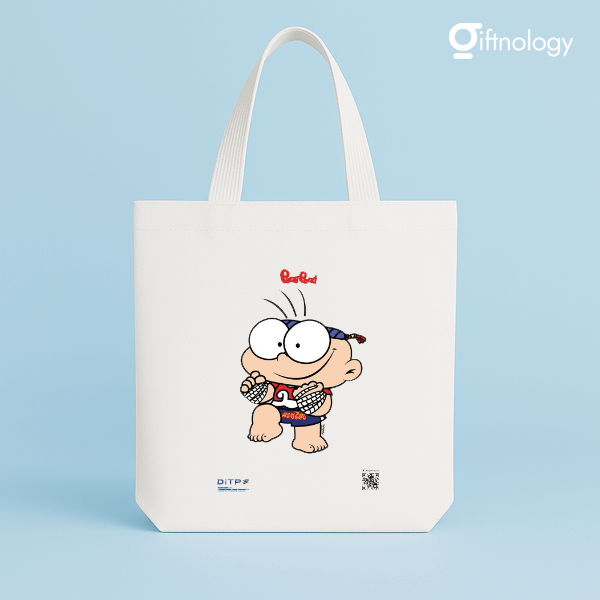กระเป๋าผ้าดิบสกรีนโลโก้ Giftnology