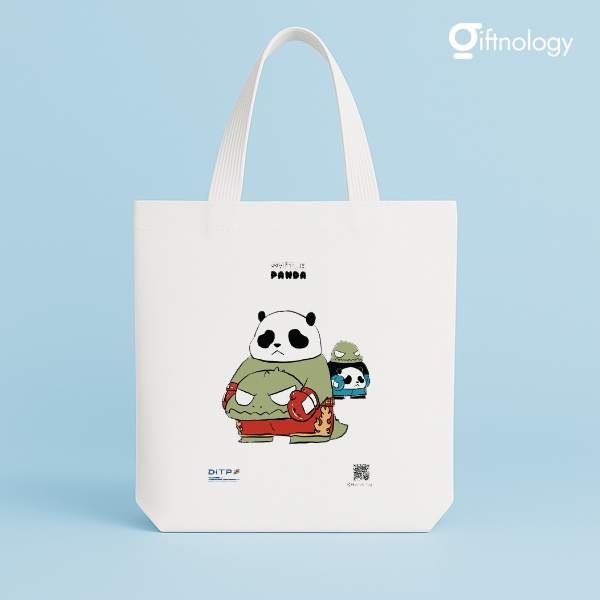 กระเป๋าผ้าดิบสกรีนโลโก้ Giftnology